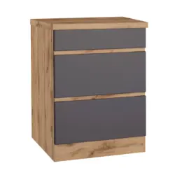 K&uuml;chenunterschrank Turin ca. 60x86 cm cm Grau/Eiche