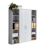 m&ouml;max Aktenschrank Office Edition Sw Set 3 hoch Grau/Wei&szlig;