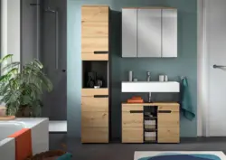 Badezimmer Canu 3-tlg. ca. 118 cm Eiche/Grau