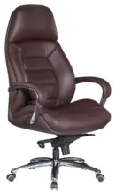 m&ouml;max Chefsessel mit Armst&uuml;tzen Dunkelbraun Leder bis 120 kg