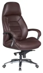 Chefsessel mit Armst&uuml;tzen Dunkelbraun Leder bis 120 kg