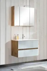 Badezimmer Helsinki Wei&szlig;/Eichefarben