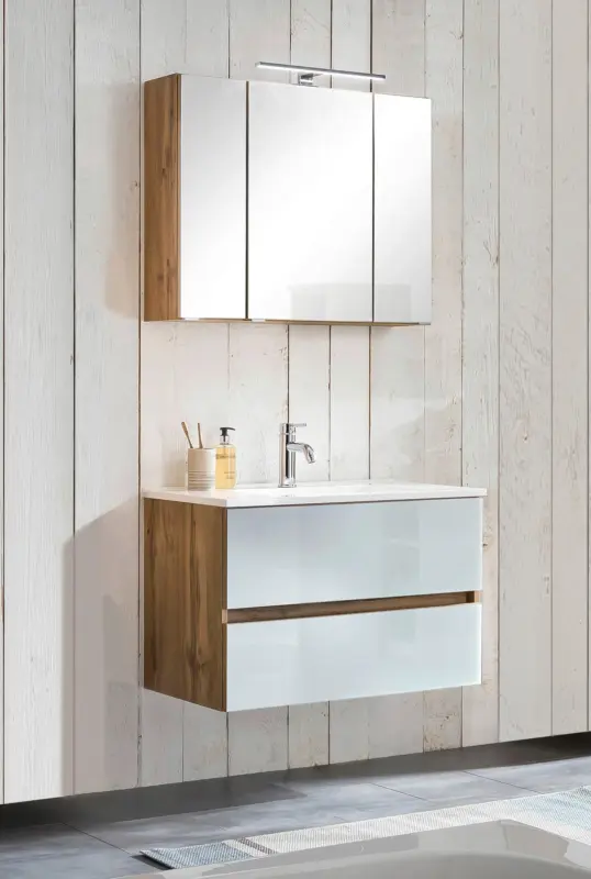 Badezimmer Helsinki Wei&szlig;/Eichefarben