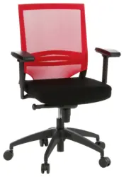 Drehstuhl Porto Base Rot/Schwarz