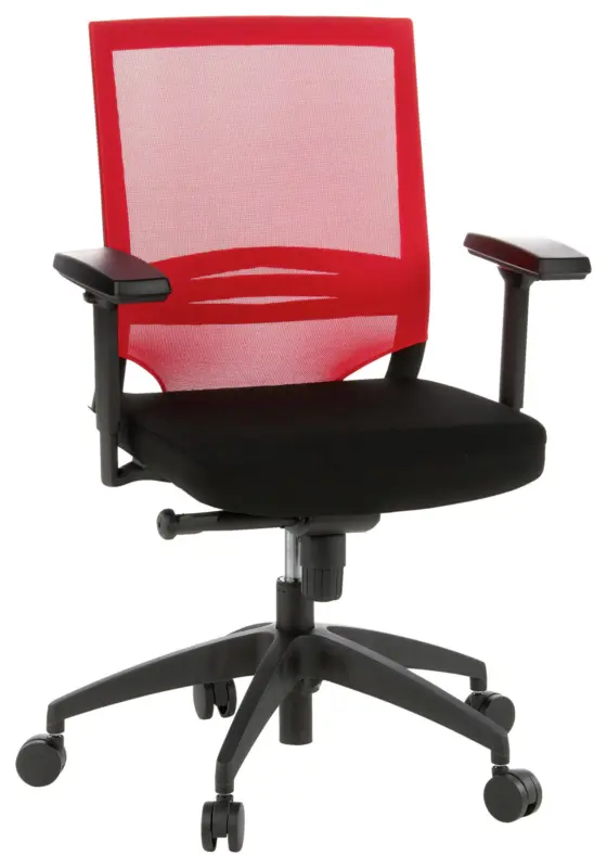 Drehstuhl Porto Base Rot/Schwarz