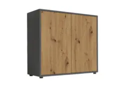 Kommode Mailand Typ 4 Anthrazit/Eiche Artisan