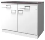 m&ouml;max K&uuml;chenunterschrank Lucca Wei&szlig; ca. 100x85x57cm