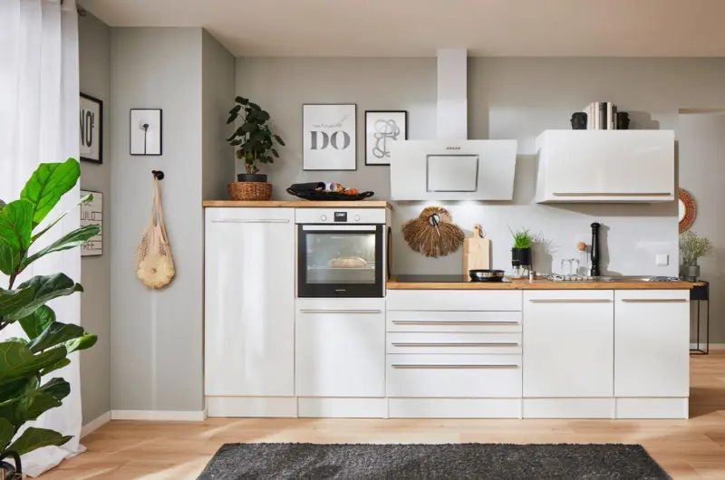 K&uuml;chenblock Gabriel ohne Ger&auml;te ca. 320 cm Wei&szlig;