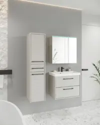 Badezimmer Toronto 4-tlg. ca. 90 cm inkl. LED Kaschmir/Beige