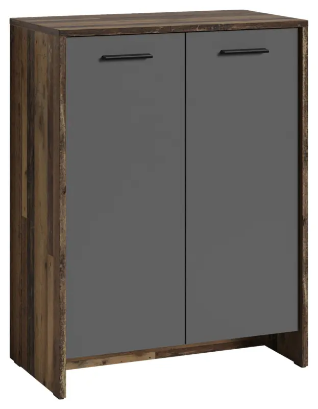 Schuhschrank Ben ca.63x 83x35cm Anthrazit/Alteiche