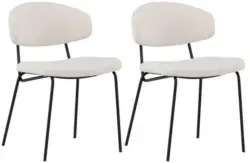 Stuhl-Set Chico ca. 50x79x57 cm Schwarz/Wei&szlig;