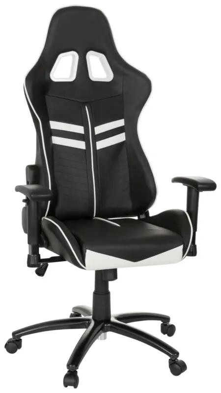 Gamingstuhl League Pro Schwarz/Wei&szlig; ca. 72x138x63cm
