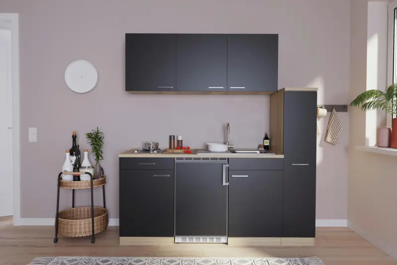 Minik&uuml;che Luis mit Ger&auml;ten ca. 180 cm Schwarz