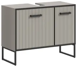 Waschbeckenunterschrank Bagno Kaschmir/Schwarz