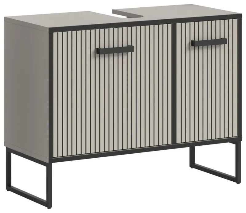 Waschbeckenunterschrank Bagno Kaschmir/Schwarz