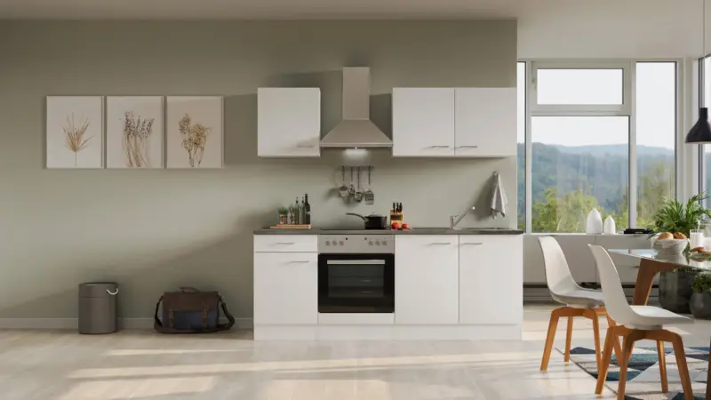 K&uuml;chenblock Lucca Wei&szlig; mit Ger&auml;ten