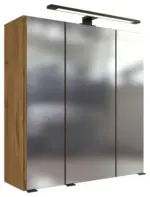 m&ouml;max Spiegelschrank Manchester mit LED 3-t&uuml;rig ca. 60x64 cm Eiche
