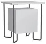 m&ouml;max Nachttisch Acres ca. 40x45x40 cm Wei&szlig;