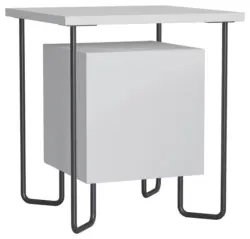 Nachttisch Acres ca. 40x45x40 cm Wei&szlig;