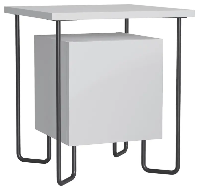 Nachttisch Acres ca. 40x45x40 cm Wei&szlig;