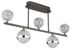 LED-Deckenleuchte Untsy Chrom/Titan max. 35 Watt Deckenlampe