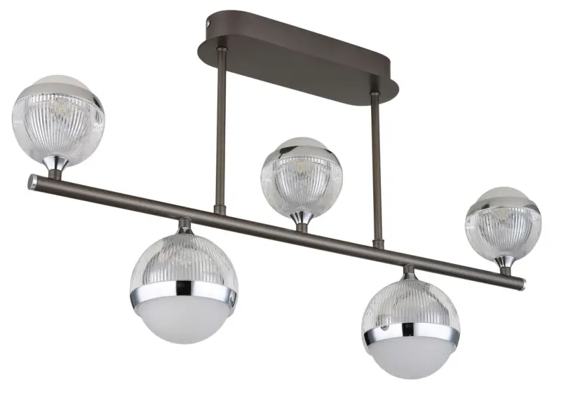 LED-Deckenleuchte Untsy Chrom/Titan max. 35 Watt Deckenlampe