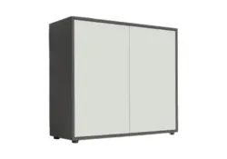 Kommode Mailand Typ 4 Anthrazit/Wei&szlig;