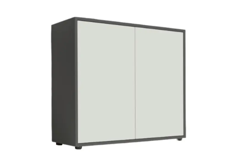 Kommode Mailand Typ 4 Anthrazit/Wei&szlig;