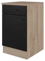 m&ouml;max K&uuml;chenunterschrank Capri Schwarz/Eichefarben