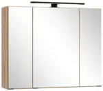 m&ouml;max Spiegelschrank Chester mit LED 3-t&uuml;rig ca. 80x68 cm Eiche