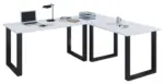 m&ouml;max Eckschreibtisch Lona Schwarz/Wei&szlig;