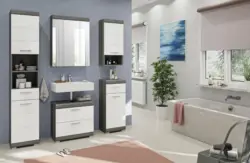 Badezimmer Scout 3-tlg. ca. 97 cm Anthrazit/Wei&szlig;