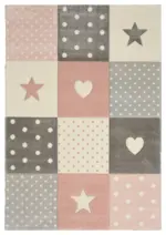 m&ouml;max Kinderteppich Pastel Kids Grau/Hellrosa ca. 80x150cm