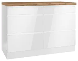 K&uuml;chenunterschrank Monza ca. 120x86 cm Wei&szlig;/Eiche