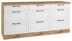 K&uuml;chenunterschrank Meran ca. 180x86 cm Wei&szlig;/Eiche