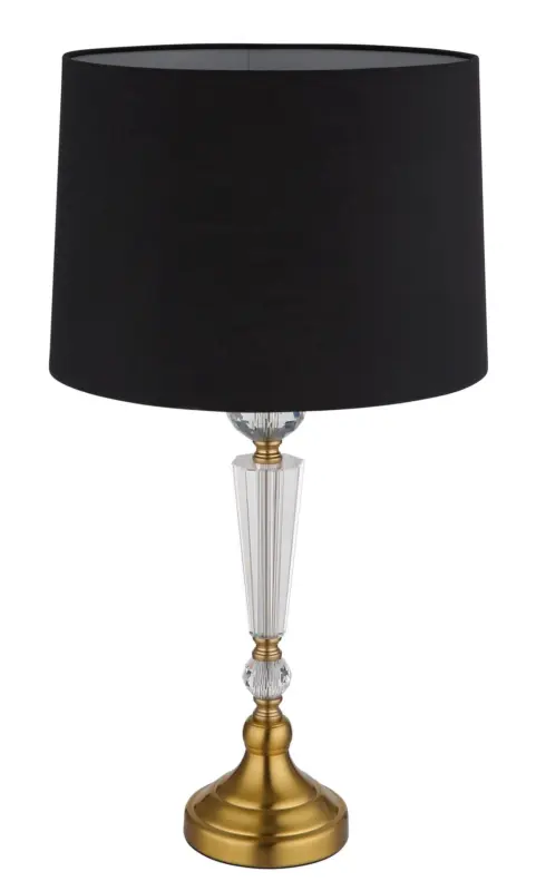 Tischleuchte Arro Schwarz/Messing max. 40 Watt