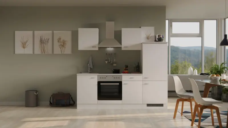 K&uuml;chenblock Wito mit Ger&auml;ten ca. 220 cm Wei&szlig;