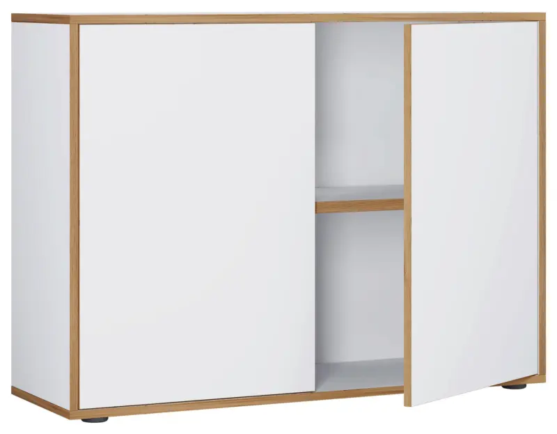 Aktenschrank Salia B100 Wei&szlig;/Honigeiche ca.100x74x33cm