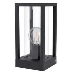 Sockelleuchte Cascinetta Klar/Schwarz max. 40 Watt