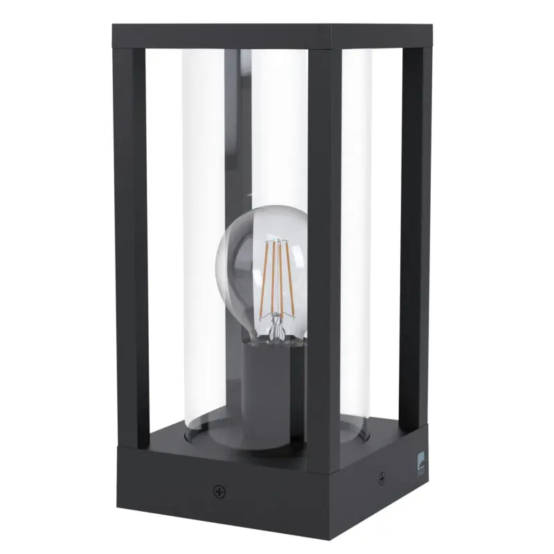Sockelleuchte Cascinetta Klar/Schwarz max. 40 Watt