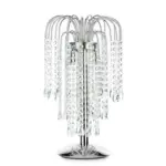 m&ouml;max Kristall-Tischleuchte Pioggia Chromfarben max. 6 Watt