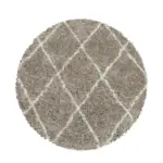 m&ouml;max Hochflorteppich Alvor Beige &Oslash; ca. 80cm