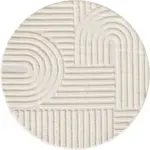 m&ouml;max Hochflorteppich Boho Cream &Oslash; ca. 120cm