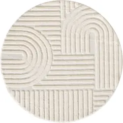 Hochflorteppich Boho Cream &Oslash; ca. 120cm