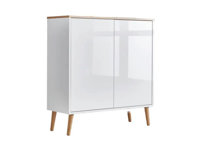 Kommode Mailand Typ 4 Wei&szlig;/Eiche