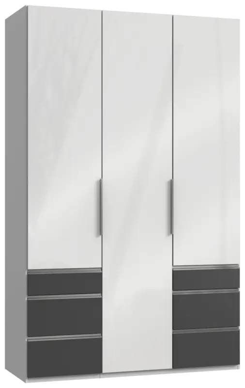 Dreht&uuml;renschrank Level 36D ca. 150 cm Graphitfarben/Wei&szlig;