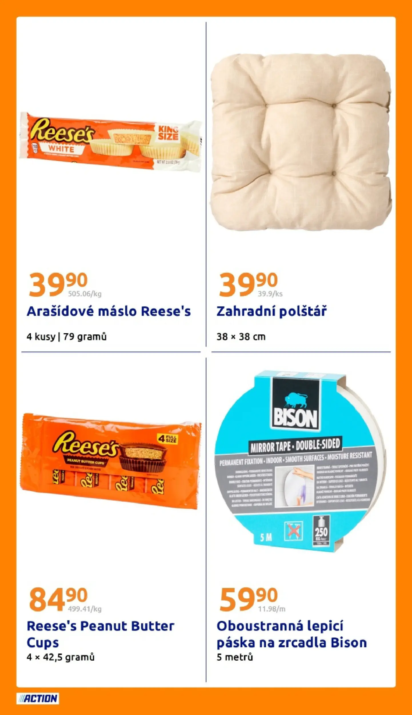 Action leták od 15.04.2026 - Akční leták online | Strana: 17 | Produkty: Reese's, Arašídové máslo, Máslo, Polštář