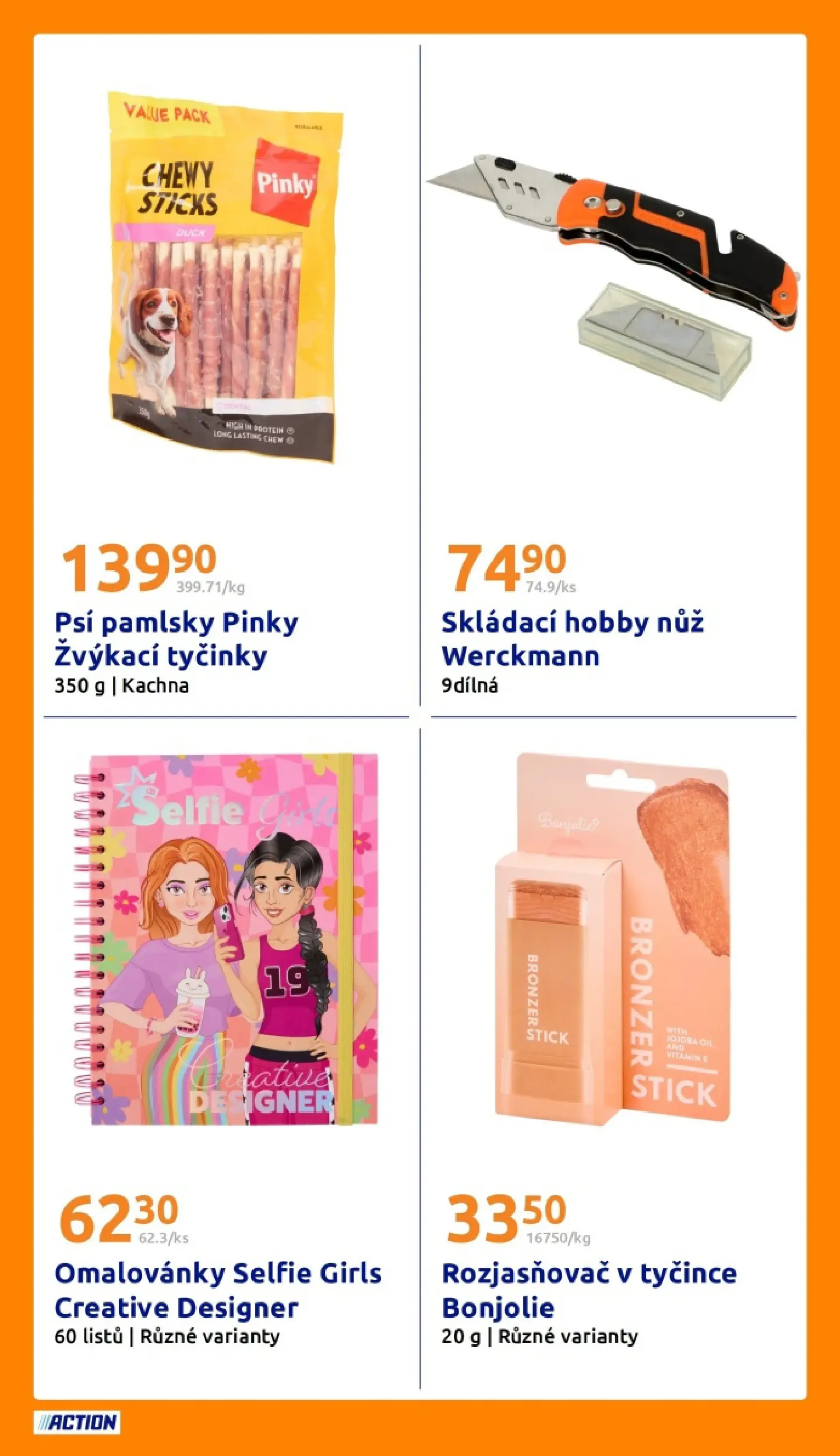 Action leták od 15.04.2026 - Akční leták online | Strana: 23 | Produkty: Tyčinky, Nůž, Kachna, Rozjasňovač