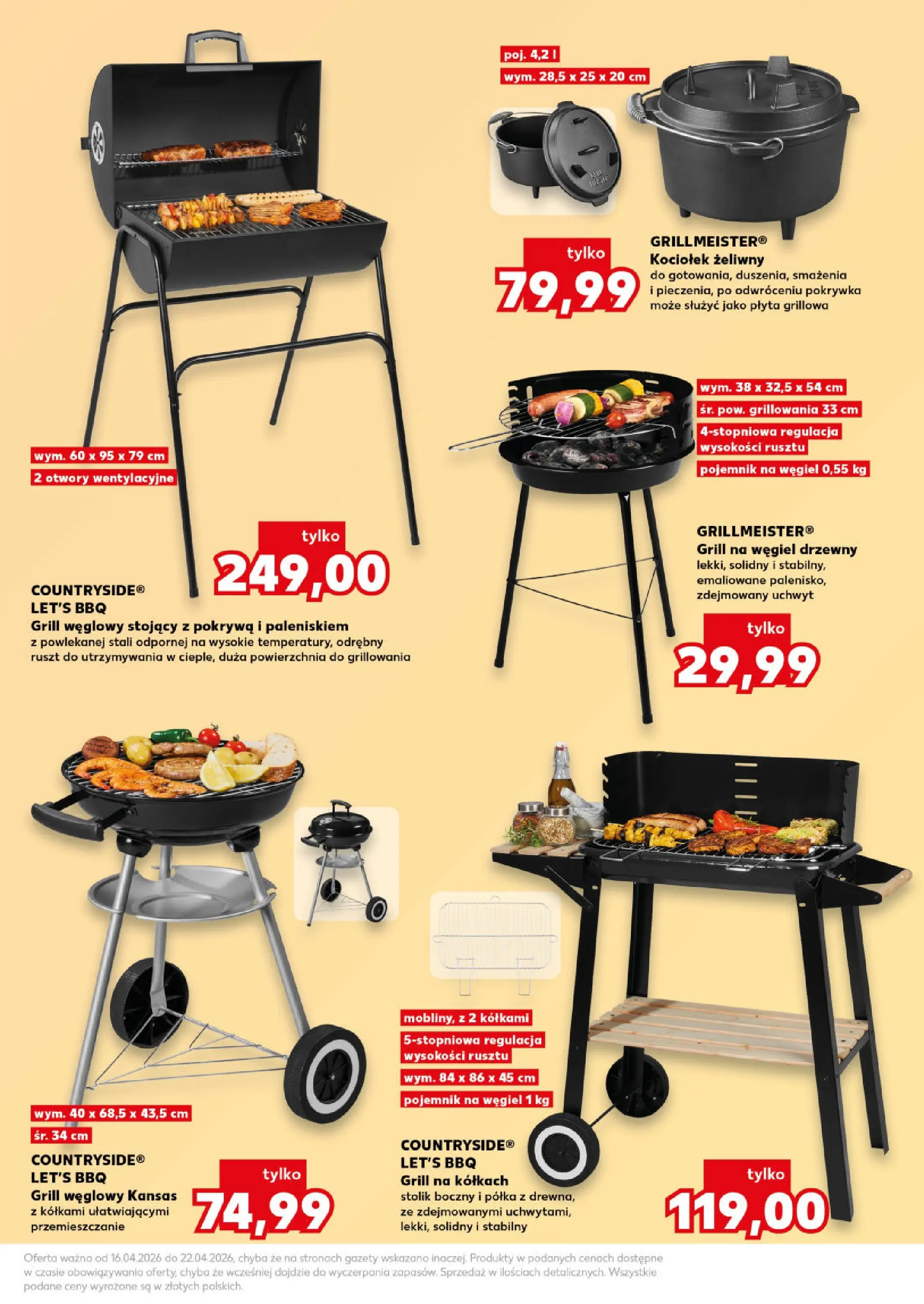 Kaufland gazetka - Ogród od 16.04.2026 - od jutra PDF | Strona: 21 | Produkty: Grill, Ruszt, Półka