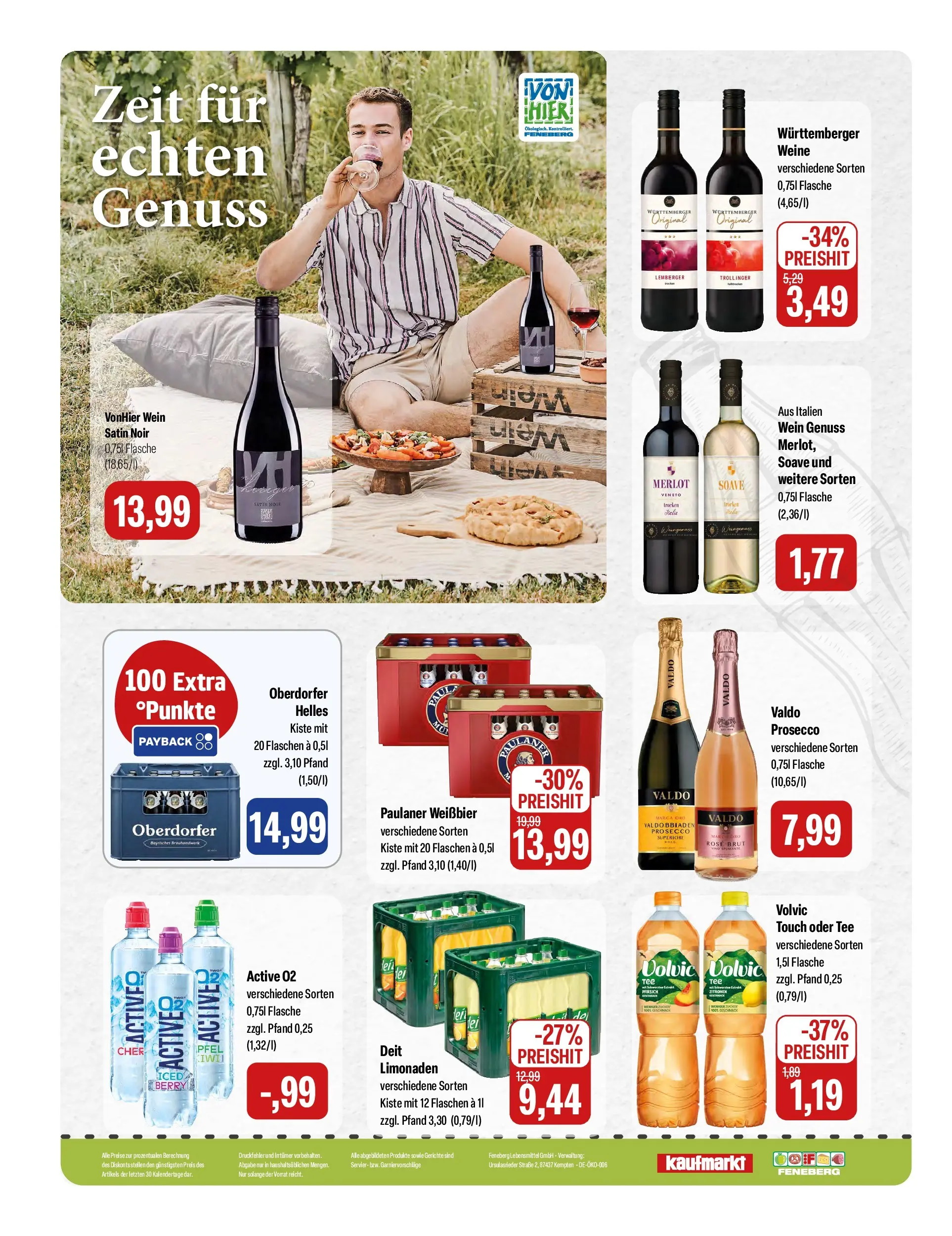 Feneberg Aktuelle Angebote (ab 22.04.2026) zum Blättern | Seite: 16 | Produkte: Weißbier, Volvic, Paulaner, Zitronen